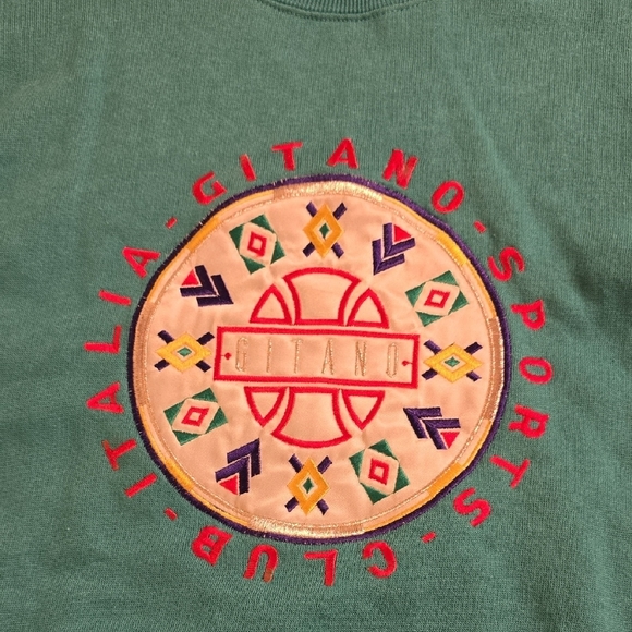 Gitano Teal Embroidered Sweatshirt - Picture 9 of 13